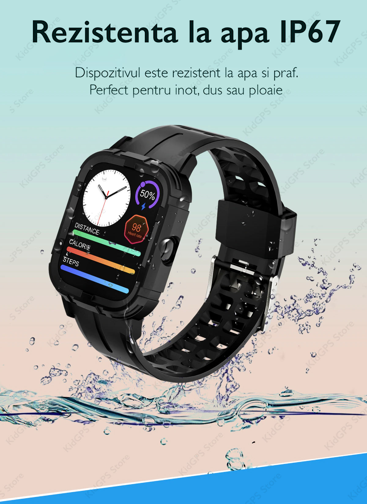 Ceas smartwatch femei TechON DT94 Plus+, Auriu Ceas smartwatch femei TechON DT94 Plus+, Auriu